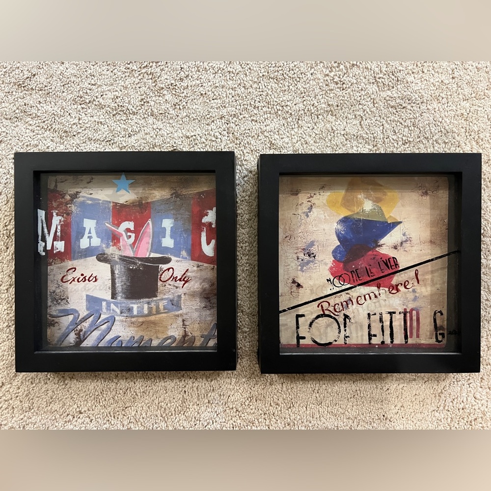 Like New Rodney White Wall Art Set of 2